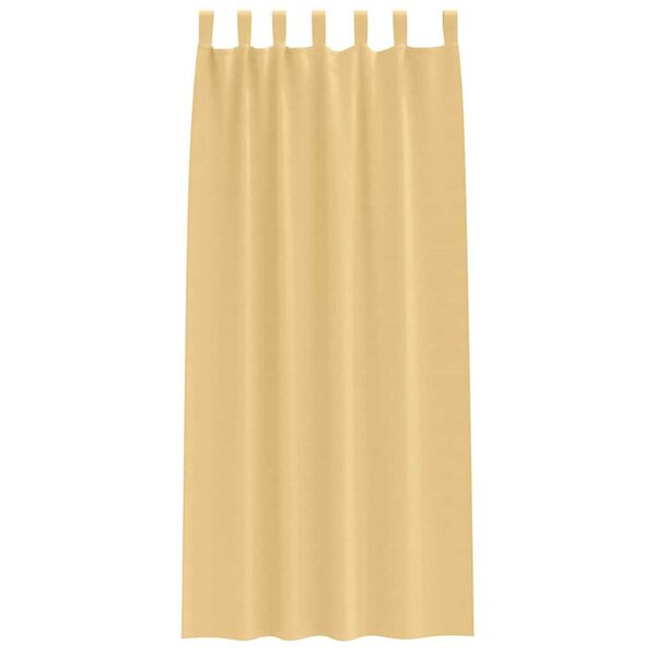 vidaXL Verdunkelungs-Vorh&auml;nge mit Ringen 2 pcs Beige 225 x 140 cm