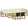 vidaXL Outdoor-Sofagarnitur 9 stk. Wei&szlig; und Creme