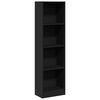 vidaXL B&uuml;cherregal Schwarz 40x24x143 cm Holzwerkstoff