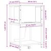vidaXL Nachttisch Graues Sonoma 38 x 31 x 61 cm Holzwerkstoff