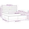 vidaXL Boxspringbett mit Matratze Hellgrau 160x200 cm Stoff