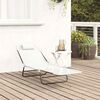 vidaXL Klappbare Sonnenliege Creme 182 x 55 x 85,5 cm Textilene