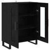 vidaXL Sideboard Schwarz Eichen-Optik 69,5 x 34 x 90 cm Holzwerkstoff