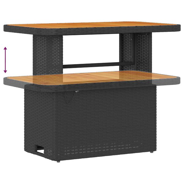 vidaXL Garten-Sofa-Set mit Kissen 12 pcs Schwarz 90 x 55 x 71 cm