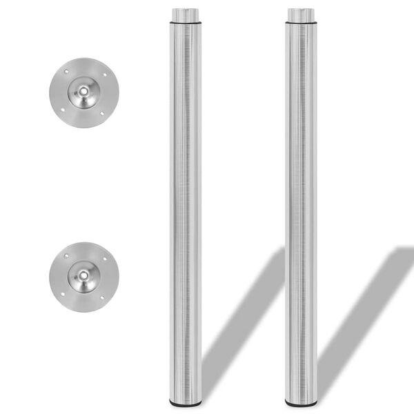 2 x Teleskopfu&szlig; St&uuml;tzfu&szlig; Tischbein Edelstahl 710mm-1100mm