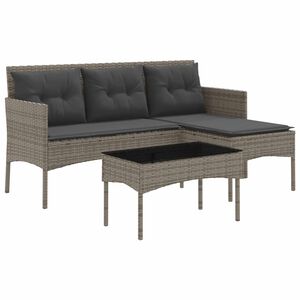 vidaXL Gartensofa-set 2 Stk. Poly-Rattan