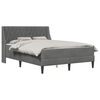 vidaXL Bettgestell mit Matratze Dunkelgrau 140 x 190 cm Samt