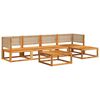 vidaXL 6-tlg. Gartensofa-Set mit Kissen Holz Akazie & Rattan