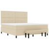 vidaXL Boxspringbett mit Matratze Creme 180 x 200 cm Stoff