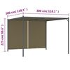 vidaXL Gartenpergola mit Ausziehbarem Dach 3x3 m Taupe 180 g/m²