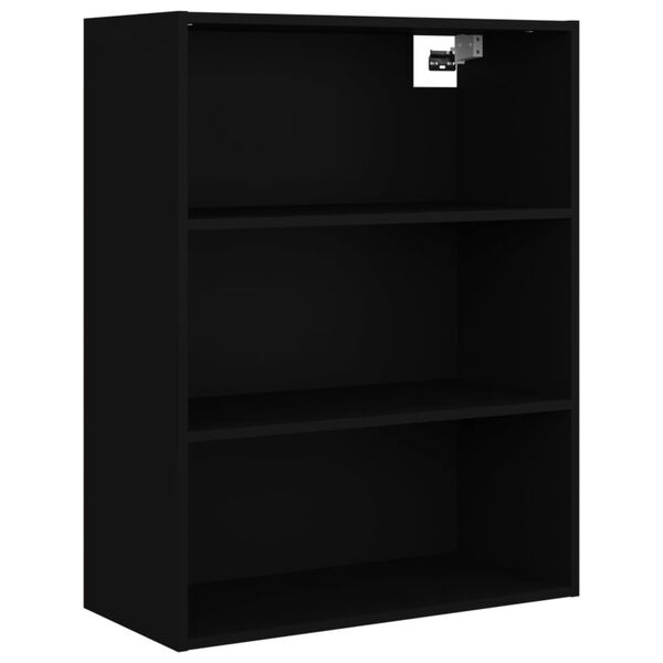vidaXL Hängeschrank Schwarz 69,5x32,5x90 cm