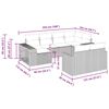 vidaXL 10-tlg. Garten-Sofagarnitur mit Kissen Grau Poly Rattan