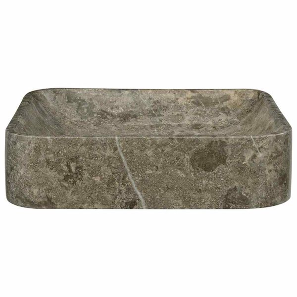 vidaXL Waschbecken Grau 40x40x10 cm Marmor