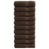vidaXL Premium Badet&uuml;cher SOLUND 10 Stk. Braun 100x150 cm 600 g/m&sup2;