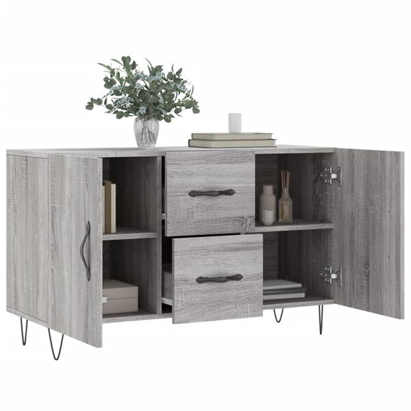 vidaXL Sideboard Grau Sonoma 100x36x60 cm Holzwerkstoff