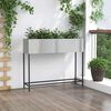 vidaXL Hochbeet Gartenpflanzer Silber 100 x 26 x 82 cm