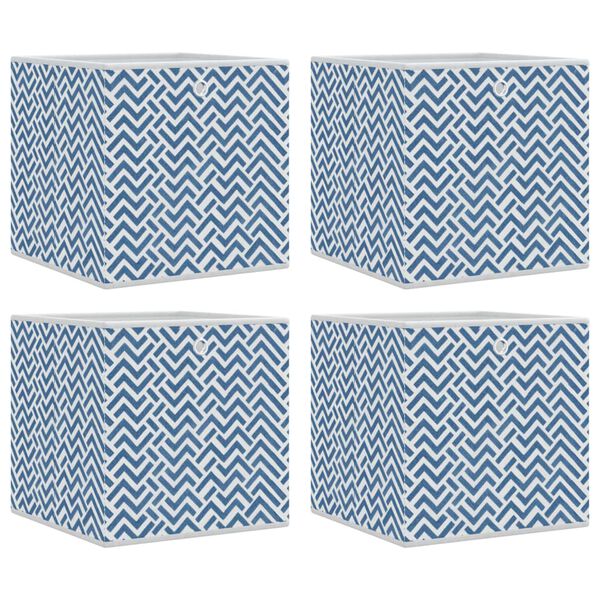 vidaXL Faltboxen 4 Stk. Blau 32x32x32 cm Vlies