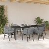 vidaXL Garten Essgruppe 7 pcs Anthrazit Pulverbeschichteter Stahl