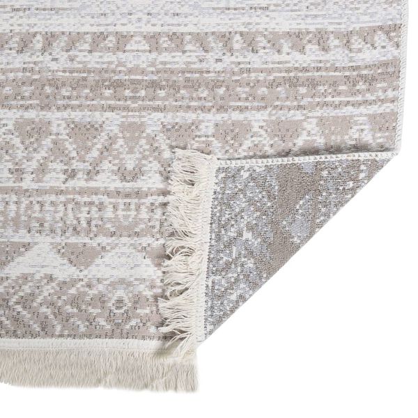 vidaXL Teppich Beige 120x180 cm Baumwolle