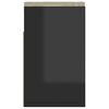 vidaXL Schuhbank mit Kissen Hochglanz-Schwarz 104x30x49cm