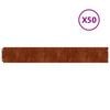 vidaXL Rasenkanten 50 Stk. 15x103 cm Flexibel Cortenstahl