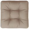 vidaXL Palettenkissen Taupe 60x60x12 cm Stoff
