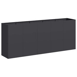 vidaXL Pflanzk&uuml;bel Schwarz 200x40x80 cm Kaltgewalzter Stahl