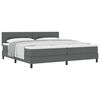 vidaXL Boxspringbett mit Matratze Dunkelgrau 200 x 200 cm Stoff