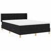 vidaXL Boxspringbett mit Matratze Schwarz 200 x 160 cm Stoff