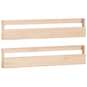 vidaXL Wand-Schuhregale 2 Stk. 110x9x23 cm Massivholz Kiefer