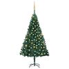 vidaXL K&uuml;nstlicher Weihnachtsbaum mit Beleuchtung & Kugeln Gr&uuml;n 180 cm