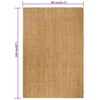 vidaXL Teppich Rechteckig Natur 80x160 cm Jute