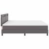 vidaXL Boxspringbett mit Matratze Grau 200 x 200 cm Kunstleder