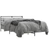 vidaXL Bettgestell Grau Sonoma 140x200 cm Holzwerkstoff und Metall