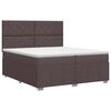 vidaXL Boxspringbett mit Matratze Dunkelbraun 200 x 200 cm Stoff