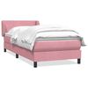 vidaXL Boxspringbett mit Matratze Rosa 80x210 cm Samt