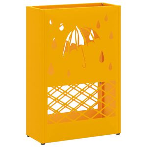 vidaXL Sonnenschirmhalter Senfgelb 28 x 12 x 41 cm Stahl