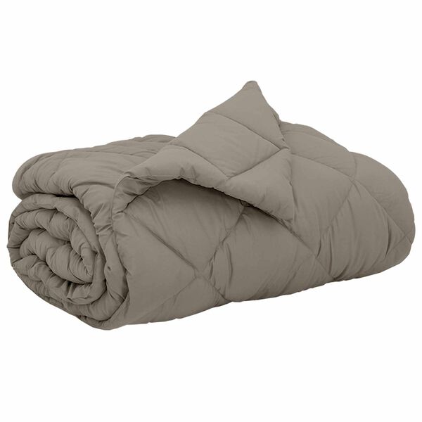 vidaXL Ganzjahresbettdecke Hellgrau 240 x 260 cm Mikrofaser