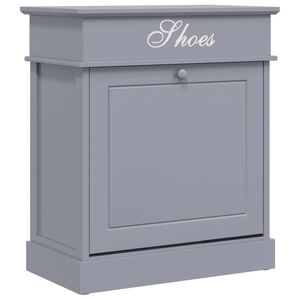 vidaXL Schuhschrank Grau 50 x 28 x 58 cm Paulownia Holz