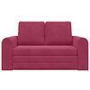 vidaXL Schlafsofa 60cm Weinrot Samt