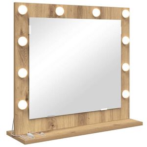 vidaXL Waschtischspiegel Artisan-Eiche 60 x 55 x 18 cm Rechtwinklig