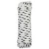 vidaXL Bootsseil 14 mm 15 m Wei&szlig; und Schwarz Polyester