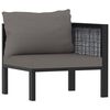 vidaXL 2-Sitzer-Sofa mit Auflage Anthrazit Poly Rattan