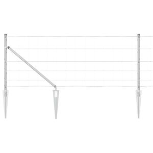 vidaXL Zaunpfosten Galvanisiert 25 x 0,8 m Stahl