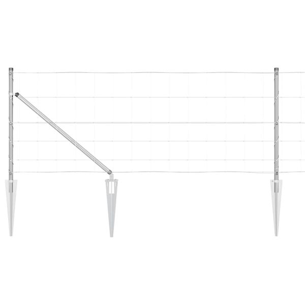 vidaXL Zaunpfosten Galvanisiert 25 x 0,8 m Stahl