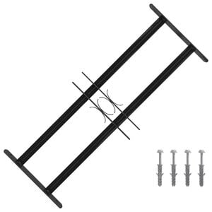 vidaXL Fenstergitter 76 x 30 cm Pulverbeschichteter Stahl Schwarz