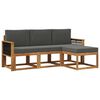 vidaXL Outdoor-Sofagarnitur mit Kissen 4 pcs Natur und Anthrazit