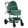 vidaXL 2-in-1-Kinderwagen Gr&uuml;n Aluminium