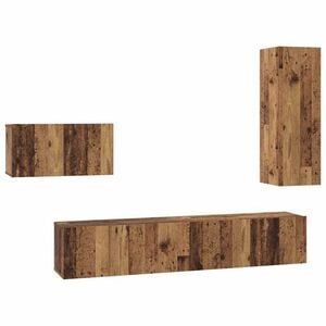 vidaXL TV-Schrankset mit Schubladen 4 pcs Altholz Holzwerkstoff