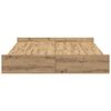 vidaXL Aufbewahrungsbettgestell Artisan-Eiche 140 x 190 cm